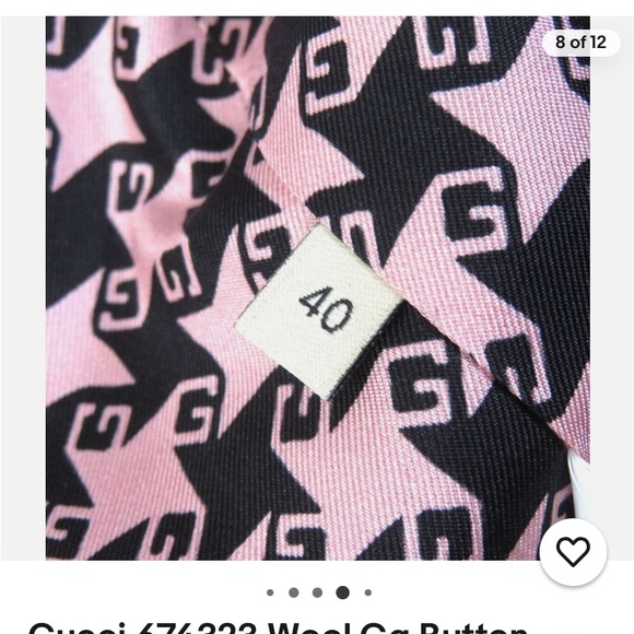 Gucci beautiful pink and black herringbone check jacket - Picture 4 of 6